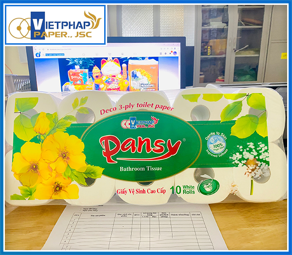 Giấy vệ sinh Pansy 10 cuộn hoa vàng
